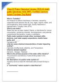 Class D Water Operator License TEXAS study guide Questions with 100&percnt; Verified Answers Latest Versions Top Rated