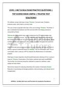 LEVEL 1 MLT & MLA EXAM PRACTICE QUESTIONS &vert; TOP SCORES MADE SIMPLE &vert; TRUSTED TEST SOLUTIONS&excl;