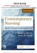Contemporary Nursing Test Bank 9th Edition &vert; Cherry & Jacob