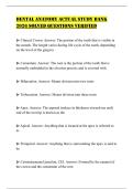 DENTAL ANATOMY ACTUAL STUDY BANK 2026 SOLVED QUESTIONS VERIFIED