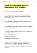 DENTAL ANATOMY EXAM SCRIPT 2026 DETAILED QUESTIONS GRADED A&plus;