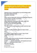 TEXAS WASTEWATER D Exam 2 Comprehensive Questions and Verified Detailed Solutions 100&percnt; Correct