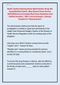 North Carolina Nursing Home Administrator Study Set  Exam&vert;&vert;Verified Exam&excl;&excl;&comma; Most Recent Exam Version  2025&sol;2026 Actual Complete Real Exam Questions And  Verified Answers &vert; 100&percnt; Correct Answers &vert; Already  Graded A&plus;&excl;&excl; Newest Exam&excl;&excl; 