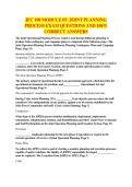 JFC 100 MODULE 05&colon; JOINT PLANNING PROCESS EXAM QUESTIONS AND 100&percnt; CORRECT ANSWERS