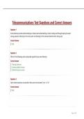 Telecommunications Test Questions and Correct Answers&period;