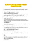 JT 101 POST TEST 1 QUESTIONS AND 100&percnt; CORRECT ANSWERS