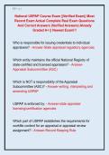 National USPAP Course Exam &vert;&vert;Verified Exam&vert;&vert; Most  Recent Exam Actual Complete Real Exam Questions  And Correct Answers &lpar;Verified Answers&rpar; Already  Graded A&plus; &vert;&vert; Newest Exam&excl;&excl;&excl;