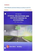 Test Bank for Ethical Obligations and Decision-Making in Accounting Text and Cases 6th Edition By Steven Mintz&comma; William Miller&vert;&vert;Latest 2026&period;