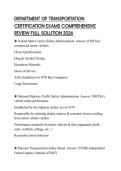 DEPARTMENT OF TRANSPORTATION CERTIFICATION EXAMS COMPREHENSIVE REVIEW FULL SOLUTION 2026