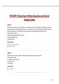 NYS EMT-B State Exam Written Questions and Correct Answers Latest