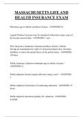 MASSACHUSETTS LIFE AND HEALTH INSURANCE EXAM QUESTIONS AND ANSWERS 2026