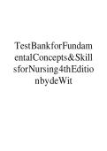 Test Bank for Fundamental Concepts & Skills for Nursing&comma; 4th Edition by deWit &mdash; Complete Practice Q&A&comma; NCLEX Review & Study Guide