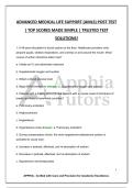 ADVANCED MEDICAL LIFE SUPPORT &lpar;AMLS&rpar; POST TEST &vert; TOP SCORES MADE SIMPLE &vert; TRUSTED TEST SOLUTIONS