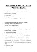 NEW YORK STATE EMT BASIC WRITTEN EXAM QUESTIONS AND ANSWERS 2026
