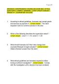 ARKANSAS JURISPRUDENCE COUNSELING EXAM 2026 &vert; ACTUAL QUESTIONS & CORRECT ANSWERS &vert; LATEST UPDATE 2026&sol;2027 &vert; GRADED A&plus; &vert; GUARANTEED SUCCESS&period;