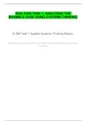 WGU D458 TASK 1&colon; ANALYZING THE BRAMBLE CASE USING SYSTEMS THINKING &vert; WITH COMPLETE SOLUTIONS&vert; LATEST UPDATE