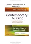Test Bank Contemporary Nursing 8th Edition Cherry & Jacob &ndash; Complete Chapter Questions with Verified Correct Answers & Rationales &lpar;2026 Updated Prep for Professional Nursing Issues&comma; Trends & Management&rpar;
