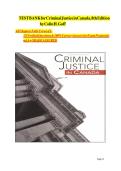 Test Bank for Criminal Justice in Canada &lpar;6th & 8th Edition&rpar; by Colin H&period; Goff package deal
