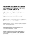 DISCIPLINED AGILE SCRUM MASTER DASM ACTUAL EXAMINATION 2026 QUESTIONS WITH SOLUTIONS GRADED A&plus;