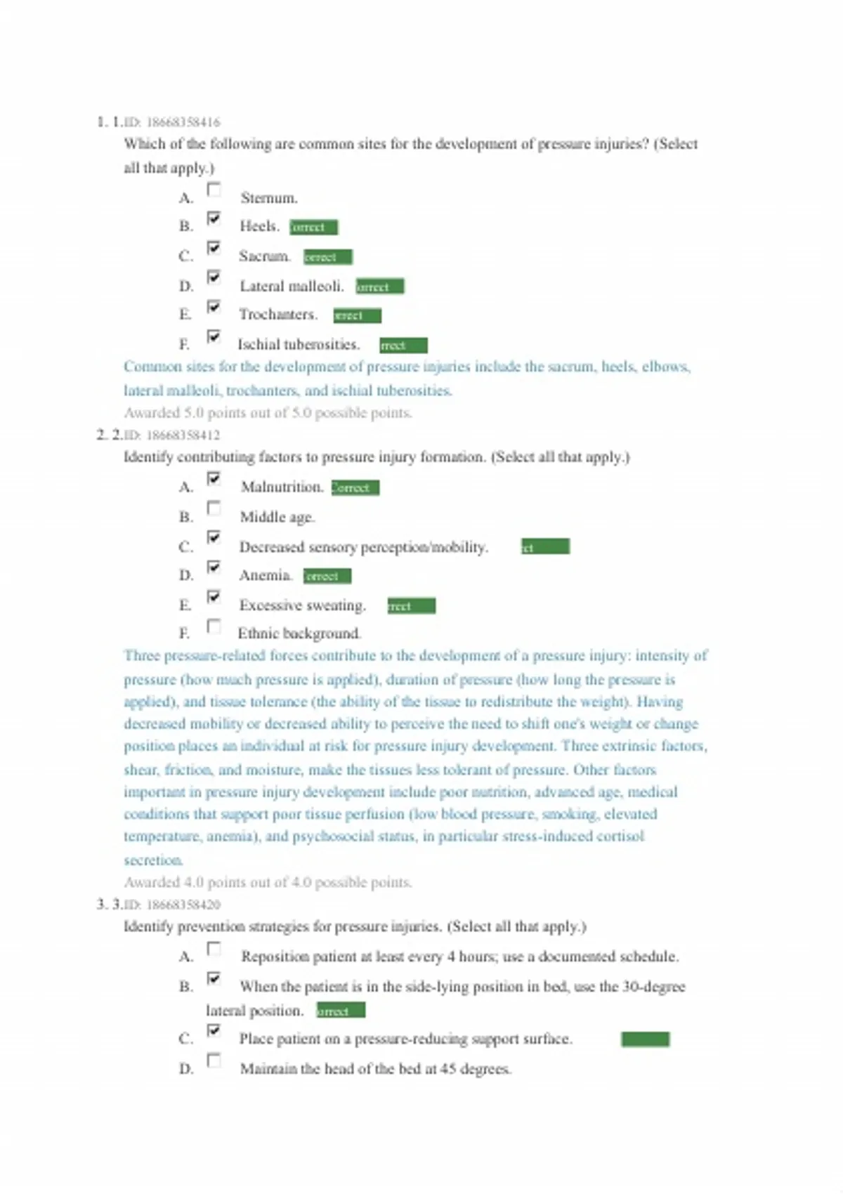 Wound Care 2 - Post-Test for Pressure Injury Management Module | 2026 ...