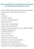West Coast EMT Block 3 Certification Exam Questions and Verified Answers&comma; 2026&sol;2027 Rated 100&percnt; Correct