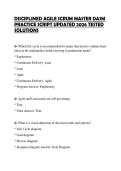 DISCIPLINED AGILE SCRUM MASTER DASM PRACTICE SCRIPT UPDATED 2026 TESTED SOLUTIONS