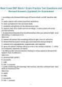 West Coast EMT Block 1 Exam Practice Test Questions and Revised Answers&comma; Updated 2026&sol;2027 A&plus; Guaranteed
