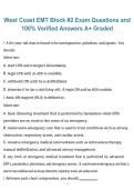 West Coast EMT Block &num;2 Exam Questions and 100&percnt; Verified Answers&comma; 2026&sol;2027 A&plus; Graded