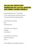DMI AMA PRO CERTIFICATION EXAMINATION TEST 2026 FULL QUESTIONS AND CORRECT ANSWERS GRADED A&plus;