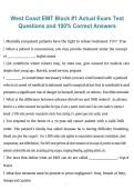 West Coast EMT Block &num;1 Actual Exam Test Questions and 100&percnt; Correct Answers&comma; 2026&sol;2027