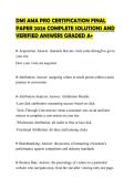DMI AMA PRO CERTIFICATION FINAL PAPER 2026 COMPLETE SOLUTIONS AND VERIFIED ANSWERS GRADED A&plus;