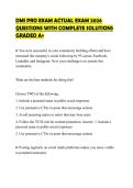 DMI PRO EXAM ACTUAL EXAM 2026 QUESTIONS WITH COMPLETE SOLUTIONS GRADED A&plus;
