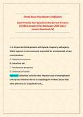 Family Nurse Practitioner Certification Exam Practice Test Questions And Correct Answers &lpar;Verified Answers&rpar; Plus Rationales 2026 Q&A &vert;  Instant Download Pdf
