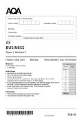 2025 AQA AS Business 7131&sol;1 Paper 1 MERGED QUESTION PAPER & MARKSCHEME