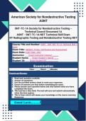 ASNT SNT-TC-1A Level 3 Basic &lpar;Sections 1 to 13&rpar; Exam Review ASNT SNT-TC-1A NDT Nondestructive Testing Certification Exam Questions and Answers &vert; 100&percnt; Pass Guaranteed &vert; Graded A&plus; &vert; 2026-2027