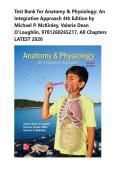 Test Bank for Anatomy & Physiology&colon; An Integrative Approach 4th Edition by Michael P&period; McKinley&comma; Valerie Dean O'Loughlin&comma; 9781260265217&comma; All Chapters LATEST 2026