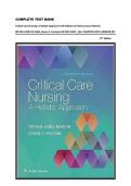 COMPLETE TEST BANK Critical Care Nursing&colon; A Holistic Approach 11th Edition by Patricia Gonce Morton  RN PhD ACNP-BC FAAN&comma; Dorrie K&period; Fontaine RN PhD FAAN &vert;&vert;ALL CHAPTERS WITH ANSWER KEY