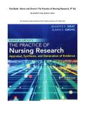 Test Bank - Burns and Grove&rsquo;s The Practice of Nursing Research&comma; 9th Edition&period; By Jennifer R&period; Gray&comma; Susan K&period; Grove&period; &lpar;All Chapters&vert; Evidence-Based & Exam-Ready Questions with Rationales&rpar;