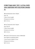 DYSRHYTHMIA BASIC TEST C ACTUAL PAPER 2026 QUESTIONS WITH SOLUTIONS GRADED A&plus;
