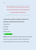 NR 605 &sol; NR605 Final Actual Exam Psychiatric&ndash;Mental Health Across the Lifespan 2026&sol;2027 &vert; Verified Questions & Answers &vert; Detailed Rationales &vert; Grade A
