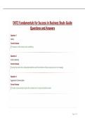 D072 Fundamentals for Success in Business Study Guide Questions and Answers