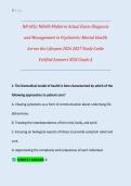 NR 605 &sol; NR605 Midterm Actual Exam Diagnosis and Management in Psychiatric&ndash;Mental Health Across the Lifespan 2026&sol;2027 &vert; Verified Answers &vert; NGN &vert; Detailed Rationales &vert; Grade A