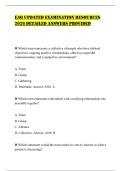EAQ UPDATED EXAMINATION RESOURCES 2026 DETAILED ANSWERS PROVIDED