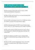 ECMO ACTUAL EXAM PAPER 2026 QUESTIONS WITH ANSWERS GRADED A&plus;