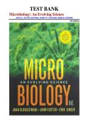 Microbiology&colon; An Evolving Science Test Bank 5th Edition &vert; Slonczewski&comma; Foster & Zinser