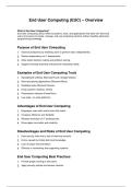 Summary End User Computing               