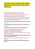 FCTC Written Test for Firefighters &lpar;Latest Updated 2026&sol;2027&rpar; Exam Questions & Answers &lpar;Solved&rpar; 100&percnt; Correct