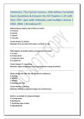 Chemistry&colon; The Central Science&comma; 14th Edition Complete Exam Questions & Answers for All Chapters 1-25 with Over 150 &plus; quiz with rationales and multiple choices &vert; 2025 -2026 &vert; Brandnew&excl;&excl;&excl;&excl;