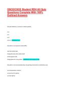 OSCE&sol;CSCE Student RDH All Quiz Questions Complete With 100&percnt; Outlined Answers