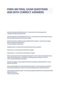 FNDH 400 FINAL EXAM QUESTIONS 2026 WITH CORRECT ANSWERS&period;